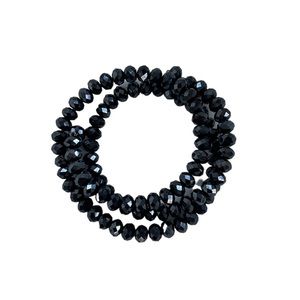 Beaded Wrap Around Necklace/bracelet Dark Blue/ Sparkle